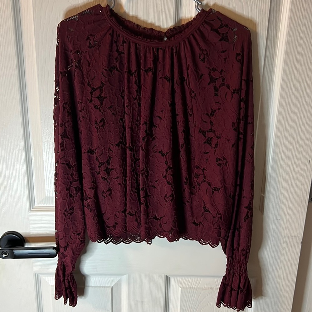 Free People Maroon Lace